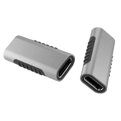 Product Αντάπτορας USB Powertech USB-C θηλυκό σε USB-C θηλυκό PTH-060, γκρι base image