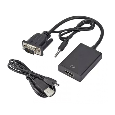 Product Αντάπτορας VGA Powertech & 3.5mm σε HDMI PTH-078, μαύρος base image
