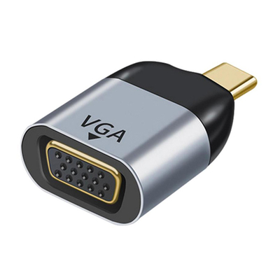 Product Αντάπτορας USB Powertech Type-C σε VGA PTH-094, 1080p/60Hz, γκρι base image