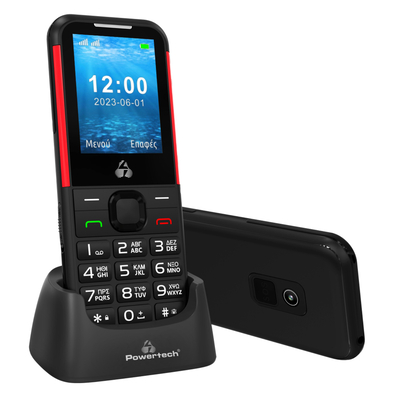 Product Κινητό Powertech Sentry 4G PTM-33, SOS Call, με φακό, μαύρο base image