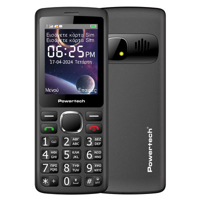 Product Κινητό Τηλέφωνο Powertech Sentry 4G Bar NC, 2.4", dual SIM, Μαύρο base image