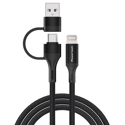Product Καλώδιο USB-C Powertech & Σε Lightning Ptr-0159, Pd 27W, Copper, 1.5M, Μαύρο base image