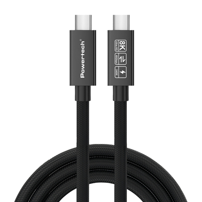 Product Καλώδιο USB Powertech USB-C Ptr-0165, Usb4, 240W, 40Gbps, 8K/60Hz, 1M, Μαύρο base image