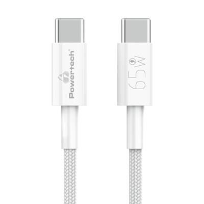 Product Καλώδιο Usb-C Powertech Ptr-0181 65w 480mbps 1m Λευκό base image