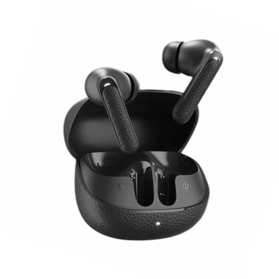 Product Bluetooth Handsfree QCY Buds ANC Black (HT15)- ANC TWS ENC, leather case base image