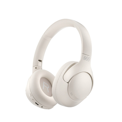 Product Headset Qcy H3 White Hybrid Feed Noise Canceling With 4 Mode Anc Button 60h Battery base image