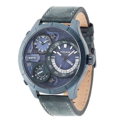 Product Ανδρικό Ρολόι Police R1451254005 (59mm) Δερμάτινο Λουράκι Μπλε base image