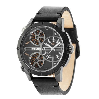 Product Ανδρικό Ρολόι Police R1451274001 (50mm) Δερμάτινο Λουράκι Μαύρο base image