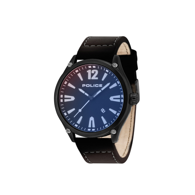 Product Ανδρικό Ρολόι Police R1451287003 (48mm) Δερμάτινο Λουράκι Μαύρο base image
