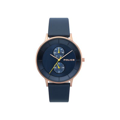 Product Ανδρικό Ρολόι Police R1451293002 (42mm) Δερμάτινο Λουράκι Μπλε base image