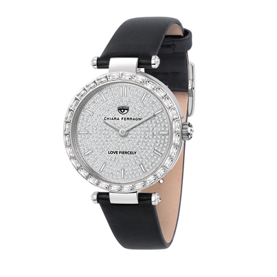 Product Γυναικείο Ρολόι Chiara Ferragni R1951103501 (34mm) Δερμάτινο Λουράκι Μαύρο base image