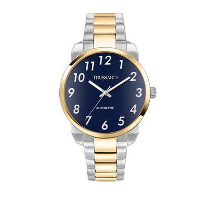 Product Ανδρικό Ρολόι Trussardi R2423154001 (40mm) Μεταλλικό Μπρασελέ Χρυσό base image