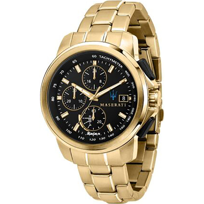 Product Ανδρικό Ρολόι Maserati R8873645002 (45mm) Μεταλλικό Μπρασελέ Χρυσό base image