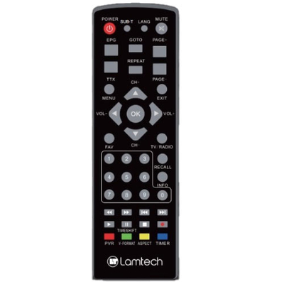 Product Τηλεχειριστήριο Lamtech for Lamtech DVB-T2 HD H.265 LAM020915 BULK  base image