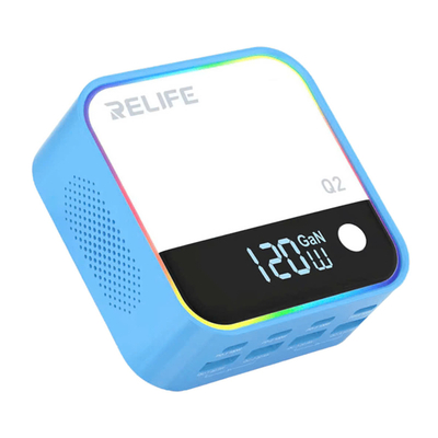 Product Σταθμός Φόρτισης ReLIFE Q2, 4X USB-C & 4X Usb, 120W, Gan, Μπλε base image