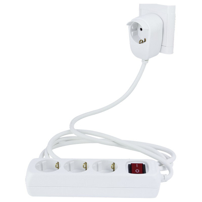 Product Πολύπριζο REV Multiple Socket Powersplit 2m 3+1-fold with switch white base image