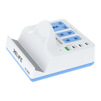 Product Σταθμός Φόρτισης ReLIFE Rl-309H, Usb/3X USB-C/3X Dc/Wireless, 72W, Λευκός base image