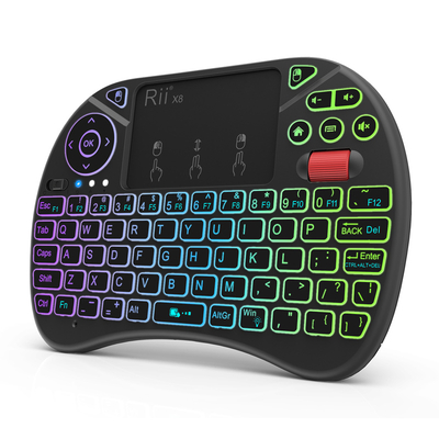 Product Ασύρματο Πληκτρολόγιο Riitek Mini X8 με touchpad, RGB backlit, 2.4GHz base image