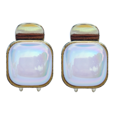 Product Κλιπ Μαλλιών Roxxani Rxn-0006 με Τετράγωνη Οπάλ Πέτρα, Χρυσό, 2Τμχ base image