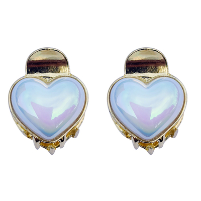 Product Κλιπ Μαλλιών Roxxani Rxn-0007 με Οπάλ Πέτρα σε Σχήμα Καρδιά, Χρυσό, 2Τμχ base image