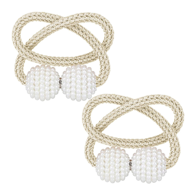 Product Αμπράζ Roxxani Δέστρα Κουρτίνας Rxn-0023, Μαγνητική, 43Cm, Μπεζ, 2Τμχ base image