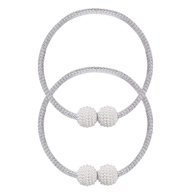 Product Αμπράζ Roxxani Δέστρα Κουρτίνας Rxn-0024, Μαγνητική, 43Cm, Γκρι, 2Τμχ base image