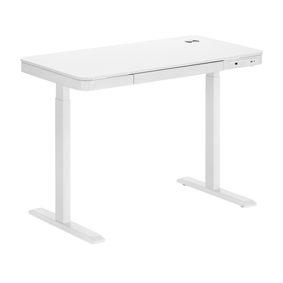 Product Ηλεκτρικό Γραφείο Brateck S08-22DSWW με συρτάρι, 118x60x72~120cm, λευκό base image