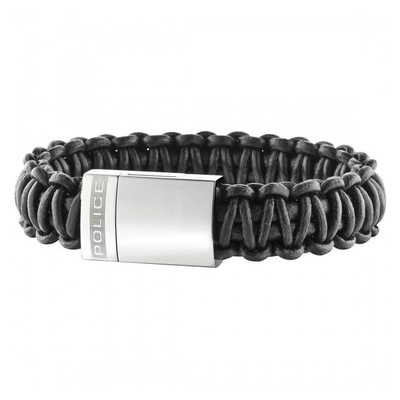 Product Ανδρικό Βραχιόλι Police S14Agv01B (23cm) Δερμάτινο Silver/Black base image