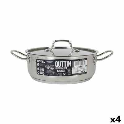 Product Κατσαρόλα με Καπάκι Quttin Hotel Ασημί ? 24 x 9 cm (4 Μονάδες) base image