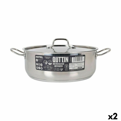 Product Κατσαρόλα με Καπάκι Quttin Hotel Ασημί ? 32 x 12 cm (x2) base image