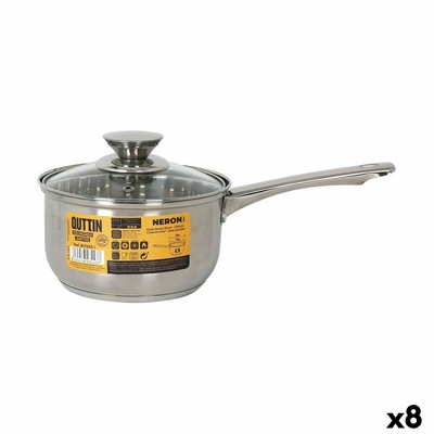 Product Κατσαρόλα με Καπάκι Quttin New Neron Ασημί 33 x 17,5 x 10 cm (8 Μονάδες) base image
