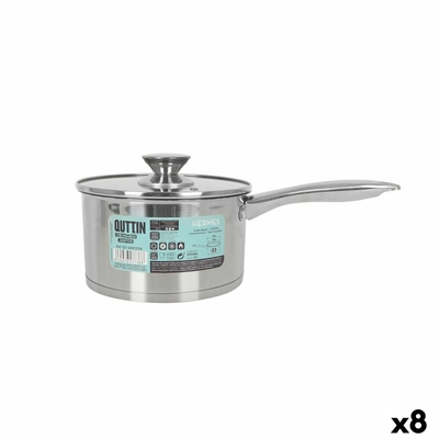 Product Κατσαρόλα με Καπάκι Quttin Hermes 2,2 L Ασημί (8 Μονάδες) base image