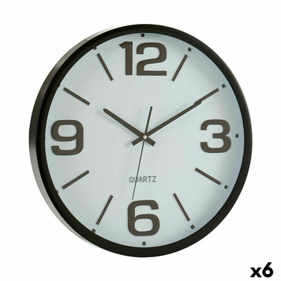 Product Ρολόι Τοίχου Gift D?cor Λευκό Μαύρο Κρυστάλλινο 40 x 5 x 40 cm (x6) base image