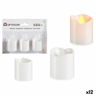 Product Σετ Kεριών 3,7 x 3,7 x 5 cm Λευκό (12 Μονάδες) base image