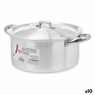 Product Κατσαρόλα με Καπάκι Ασημί Αλουμίνιου 4 L 24 x 13 x 31 cm (x10) base image