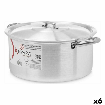 Product Κατσαρόλα με Καπάκι Ασημί Αλουμίνιου 8 L (x6) base image