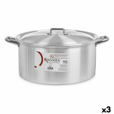 Product Κατσαρόλα με Καπάκι Ασημί Αλουμίνιου 18 L (x3) base image