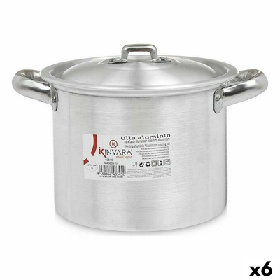 Product Κατσαρόλα με Καπάκι Ασημί Αλουμίνιου 23,5 x 15 x 18 cm (x6) base image