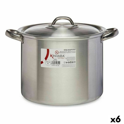 Product Κατσαρόλα με Καπάκι ? 24 cm Ασημί Αλουμίνιου (x6) base image