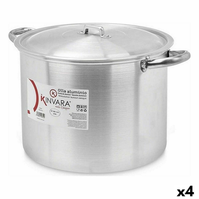 Product Κατσαρόλα με Καπάκι ? 30 cm Ασημί Αλουμίνιου (4 Μονάδες) base image