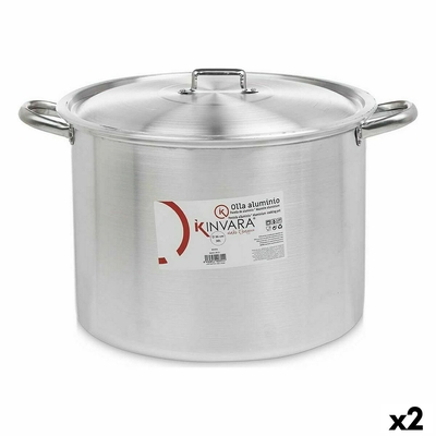 Product Κατσαρόλα με Καπάκι ? 36 cm Ασημί Αλουμίνιου (x2) base image