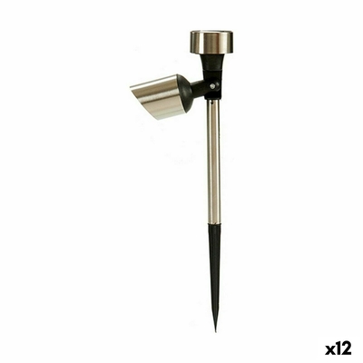 Product Ηλιακό Φωτιστικό Ασημί Χάλυβας 15 x 10 x 28 cm (12 Μονάδες) base image