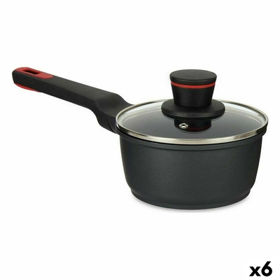 Product Κατσαρόλα με Καπάκι ? 16 cm Μαύρο Αλουμίνιου (x6) base image