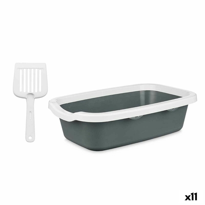 Product Τουαλέτα Γάτας Λευκό Ανθρακί 25 x 11 x 2 cm (11 Μονάδες) base image