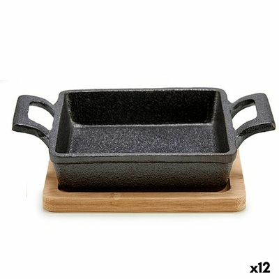 Product Κατσαρόλα Kinvara για Τάπας Καφέ Μαύρο Bamboo 19 x 5 x 14 cm (12 Μονάδες) base image