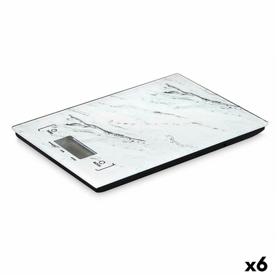 Product Ζυγαριά Κουζίνας 5 kg Μάρμαρο Λευκό 14 x 2 x 20 cm (x6) base image