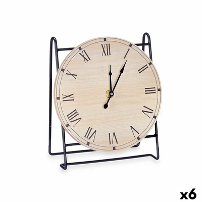 Product Επιτραπέζιο Ρολόι Μαύρο Ξύλο 19 x 21 x 9 cm (x6) base image