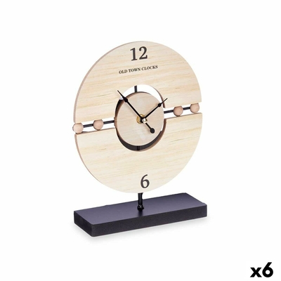Product Επιτραπέζιο Ρολόι Μπάλες Μαύρο Ξύλο 20,5 x 26,5 x 7 cm (x6) base image