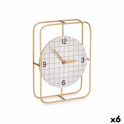 Product Επιτραπέζιο Ρολόι Με τετράγωνα Μαύρο Ξύλο 18,5 x 25,5 x 6 cm (x6) base image