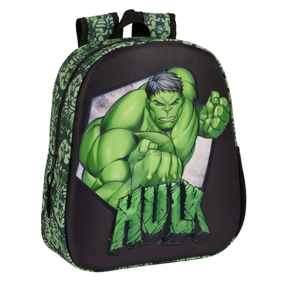 Product Παιδική Τσάντα 3D Hulk Μαύρο Πράσινο 27 x 33 x 10 cm base image